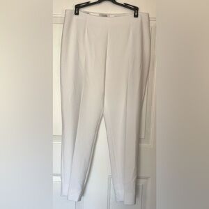 Peserico White Handmade Tailored Pants Made in Italy size 46 US 10